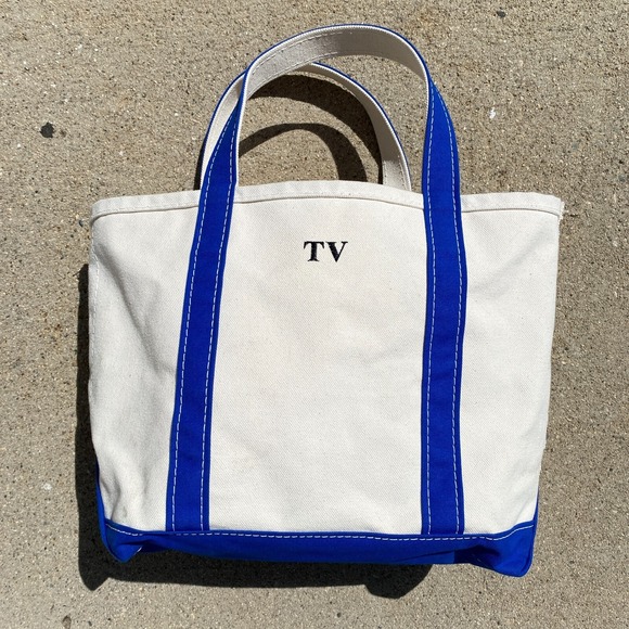 L.L. Bean Handbags - Vintage‎ L.L. Bean Boat and Tote Bag size Medium 14x11x7 Canvas Made in USA